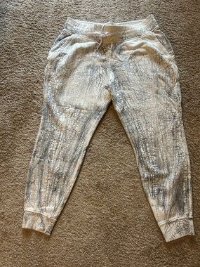 lululemon athletica Cream & Gray Warm Down Lounge Pants